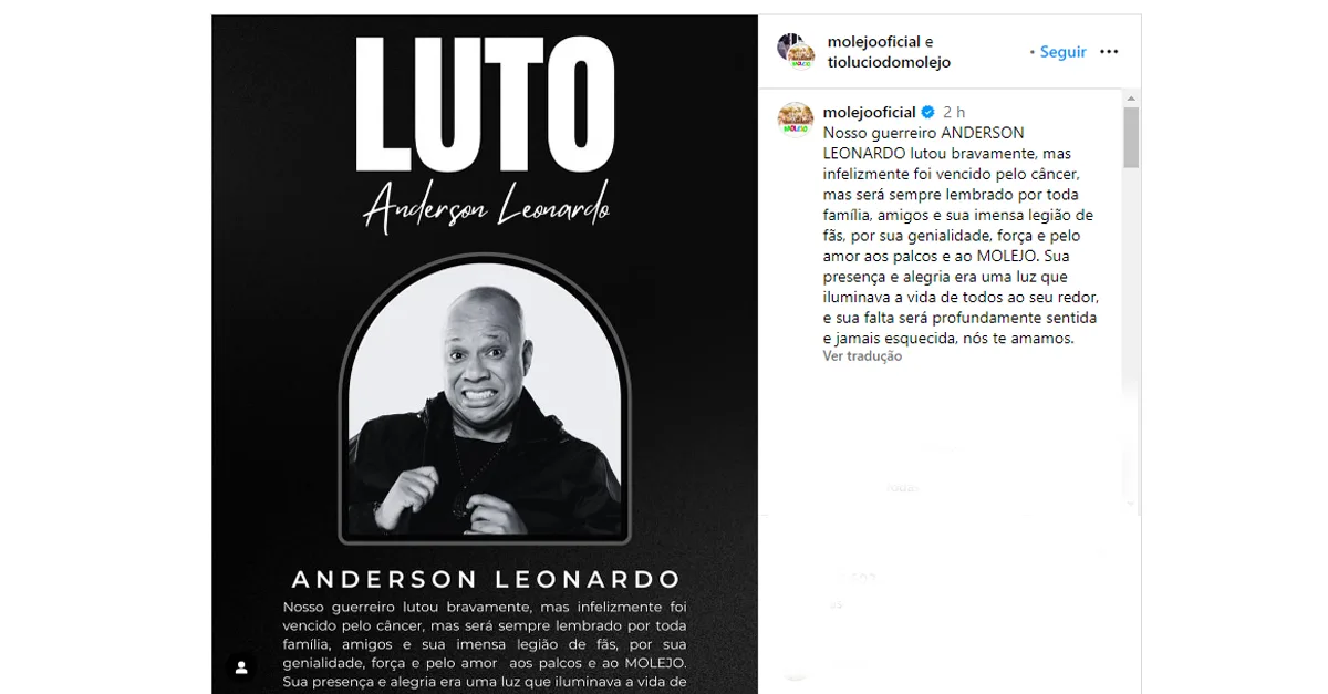 Despedida do Ícone: Brasil Chora a Perda de Anderson Leonardo, o Inconfundível Cantor do Molejo